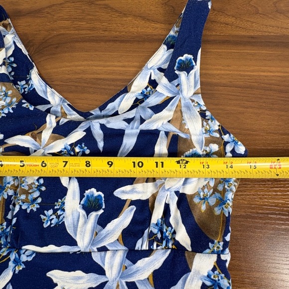 Tommy Bahama Orchid You Not Tambourine XS Floral Maxi Dress Sleeveless Blue - Picture 9 of 13
